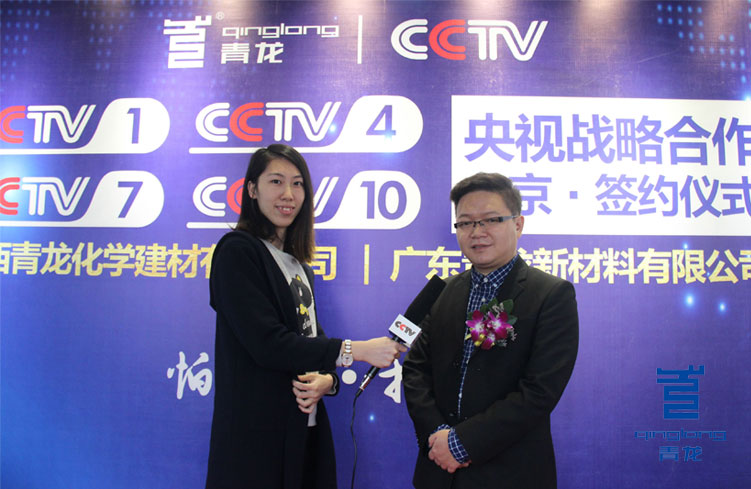 青龙营销总监贺金龙接受央视记者专访 防水涂料